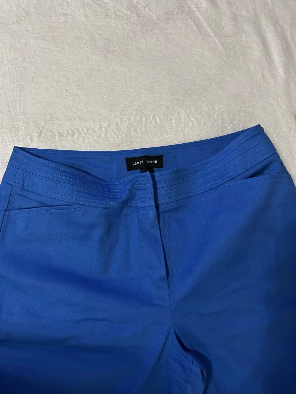 Larry Levine Blue women’s Performance Stretch Shorts
